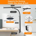 selfila LED Desk Lamp with Clamp - Architect Desk Lamp Swing Arm Task Light 360 ° Rotation Gooseneck Desktop Lighting for Office Home Workbench Drafting Reading - Image 6
